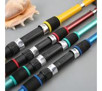 Set da pesca con canna telescopica corta, canna da lancio a lunga distanza super rigida con mulinello in metallo, set completo di canna da lancio e attrezzatura da pesca 2,1 m-1 pz,1,8 m-2 pezzi,1,8 m