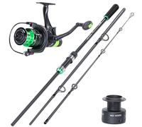 Set da pesca da surf Sougayilang, canna da surf/carpa con set di mulinelli da carpa 4000, set di attrezzatura da pesca da viaggio in 3 pezzi, per pesca in mare e in spiaggia-36