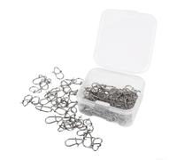 Set da pesca girevole a scatto, tipo zucca, 100 pezzi o 200 pezzi, compatibile con tecniche di pesca d'acqua dolce e salata (1#-100PCS)
