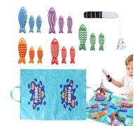 Set da pesca in tessuto per bambini, gioco da pesca giocattolo - Classificazione dei giocattoli per bambini per imparare a pescare | Giocattolo educativo di puzzle abbinato sicuro e divertente per