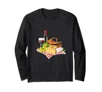 Set da Picnic con Coperta a Scacchi, Vino, UVA, Formaggio Maglia a Manica