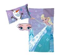 Set da pigiama Jay Franco Disney Frozen Let It Go, 3 pezzi - Sacco a pelo caldo e accogliente con cuscino e mascherina per gli occhi