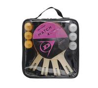 Set da ping pong Dunlop Match, 4 racchette, 6 palline, rete e borsa | 4 racchette | 6 palline | Rete e pali | Borsa | Rimbalzo controllato | Principianti e svago