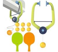 Set da ping pong regolabile da appendere sopra la porta per bambini, con racchette e palline (2 set)