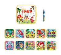 Set da pittura ad per bambini - Materiale didattico da viaggio con pennarelli, kit da portatile con pennello e tavolozza, custodia per un facile utilizzo, materiale artistico, pe