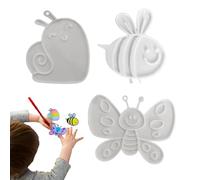Set da pittura per bambini - ornamenti dipinti a forma di animale per la progettazione, tre pezzi, materiali per la pittura versatili, per la casa, l'asilo, per interni ed esterni