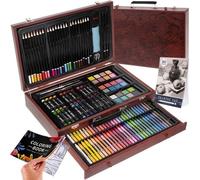 Set da Pittura Valigetta in Legno con 143 pezzi Set da Disegno Professionale