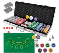 Set da poker 500 gettoni in valigetta in alluminio