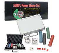 Set da poker professionale 500 pezzi in valigetta in alluminio