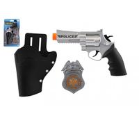 Set da polizia per bambini: revolver con fondina e distintivo