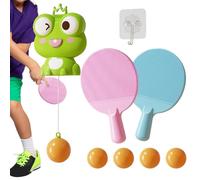 Set da porta pong, set da pong, porta regolabile, da appendere con racchetta e palline, per allenamento da tavolo per adulti e bambini al chiuso