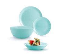 Set da portata Luminarc 19 pezzi turchese con piatti insalata e dessert