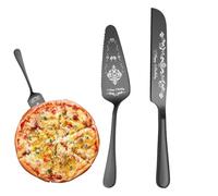 Set da portata per torta, pala per torta in acciaio inossidabile,Set da dessert in acciaio inossidabile | Tagliatorta e per splendidamente incisi, elegante ricordo per gli sposi