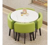 Set da pranzo con tavolo e panca per 4 sedie salvaspazio da cucina, moderno set da pranzo con un tavolo e quattro sedie, ideale per piccoli spazi