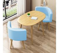Set da pranzo da 2 pezzi, tavolo ovale e sedie per piccole cucine, ideale per sala da pranzo e cucina moderni, dimensioni perfette per pasti accoglienti