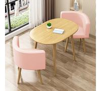 Set da pranzo da 2 pezzi, tavolo ovale e sedie per piccole cucine, ideale per sala da pranzo e cucina moderni, dimensioni perfette per pasti accoglienti