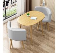 Set da pranzo da 2 pezzi, tavolo ovale e sedie per piccole cucine, ideale per sala da pranzo e cucina moderni, dimensioni perfette per pasti accoglienti
