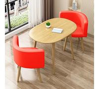 Set da pranzo da 2 pezzi, tavolo ovale e sedie per piccole cucine, ideale per sala da pranzo e cucina moderni, dimensioni perfette per pasti accoglienti