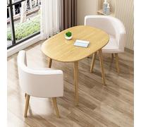 Set da pranzo da 2 pezzi, tavolo ovale e sedie per piccole cucine, ideale per sala da pranzo e cucina moderni, dimensioni perfette per pasti accoglienti