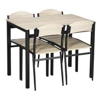 SET DA PRANZO DA 5 PEZZI CON 1 TAVOLO RETTANGOLARE 100X63X76.5 CM E 4 SEDIE