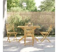 Set da Pranzo da Giardino 5 pz in Bambù