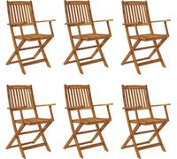vidaXL Set da Pranzo per Esterni 7 pz Tavolo e Sedie Set da Giardino Mobili da Pranzo Arredamento da Pranzo per Esterni Legno Massello di Acacia