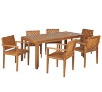 Set da pranzo da giardino con sedie per 6 persone 180 x 90 cm Baratti