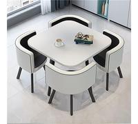 Set da pranzo e tavolino da caffè, 5 pezzi, piccolo, per 4 persone, rotondo/quadrato, per ufficio, reception, sala conferenze