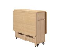 Set da pranzo in legno con tavolo allungabile a ribalta e 4 sedie, ideale per cucina, sala da pranzo, soggiorno o ristorante, color legno di frutta. Lunghezza del tavolo: 1,3 m. Opzione tavolo singolo