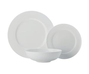 Set da pranzo Maxwell & Williams Cashmere White per 4 persone in confezione regalo, design classico dei bordi, fine porcellana d'osso, bianco, 12 pezzi
