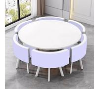 Set da pranzo moderno per 6 persone, con scrivania in MDF e 6 sedie, ideale per conferenze di lavoro, ufficio, cucina e soggiorno