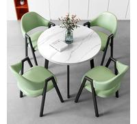 Set da pranzo per 4 persone per piccoli spazi, verde rotondo da cucina/caffè tavolo negoziato e sedia set per casa appartamento