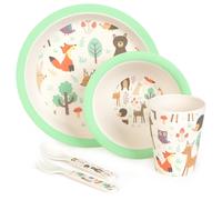 Set Da Pranzo Per Bambini Boppi 5 Pezzi - Animali Del Bosco