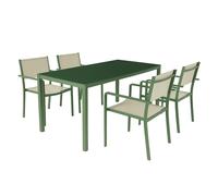 SET DA PRANZO PER ESTERNO GIARDINO COMPLETO DI TAVOLO E 4 SEDIE MODELLO "MINIMAL