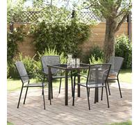 Set da Pranzo per Giardino 5 pcs Antracite