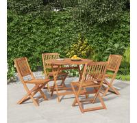 Set da Pranzo per Giardino 5 pz in Legno Massello di Acacia