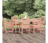 Set da Pranzo per Giardino 7 pz in Legno Massello di Douglas