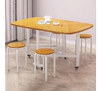 Set da Pranzo Pieghevole da 5 Pezzi, Set da Pranzo da Cucina con 4 sedie, Set da Tavolo e sedie da Cucina, Set da Pranzo da Cucina da 100 * 60 cm/39,3 * 23,6 Pollici(Log Color)