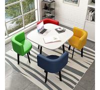 Set da pranzo rotondo da 5 pezzi, 1 tavolo e 4 sedie, mobili eleganti per cucina e conferenze, ideale per sala da pranzo e bar per la colazione, 80 x 75 cm