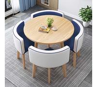 Set da pranzo rotondo da 5 pezzi con tavolo e 4 sedie, mobili salvaspazio per cucina/sala da pranzo, tavolo da conferenza per la colazione e l'ufficio, per la casa e i luoghi di lavoro