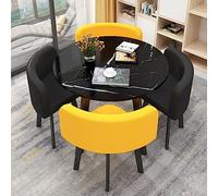 Set Da Pranzo Rotondo per 4 Persone con Sedie, Tavolo Da Ufficio, Tavolo Da Conferenza, Reception, Tavolo Da Caffè E Sedie per Trattative