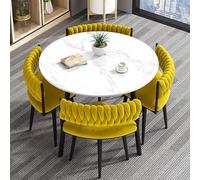 Set da pranzo rotondo per 4 persone, mobili minimalisti per soggiorno, ufficio, cucina, reception