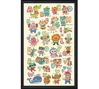 Set da ricamo a punto croce Design Works "ABC Animals", 30x51cm