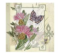 Set da ricamo Coccinella Bouquet di cespi, set a punto croce di circa 32,2 x 32,2 cm per un ricamo quadrato, passatempo per adulti e bambini a partire dagli 8 anni di età