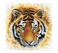 Set da ricamo Coccinella Tiger charge, set per punto croce di circa 30,5 x 30,5 cm, set completo per un ricamo angolare, passatempo artigianale per adulti e bambini a partire da 8 anni