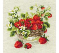 Set da ricamo Riolis "Fragola da giardino", motivo a contare