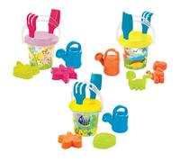 Set da sabbia trasparente con annaffiatoio - fate, dinosauri e pesciolini 1,3 l