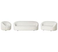 Set da salotto 6 posti velluto bianco sporco MALUNG
