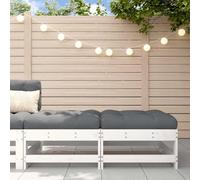 Set da Salotto da Giardino Set di Divani in Pino Massiccio da 3 Pezzi con Cuscini Mobile da Giardino Modulare per Balcone da Disponibile in Vari Colori (2 poggiapiedi)