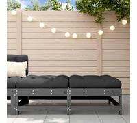 Set da Salotto da Giardino Set di Divani in Pino Massiccio da 3 Pezzi con Cuscini Mobile da Giardino Modulare per Balcone da Disponibile in Vari Colori (2 poggiapiedi)